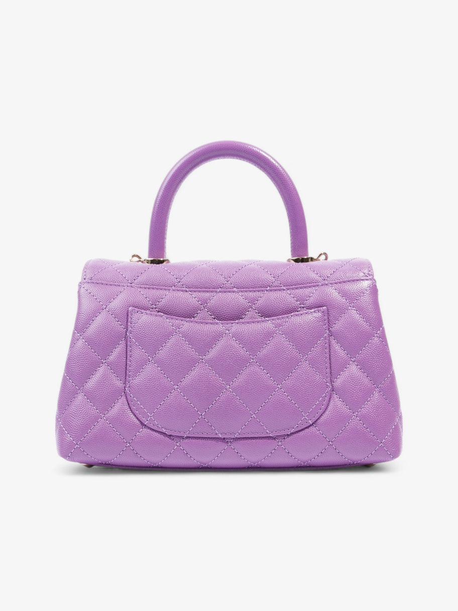 Chanel Coco Handle Flap Purple Caviar Leather Mini Image 3