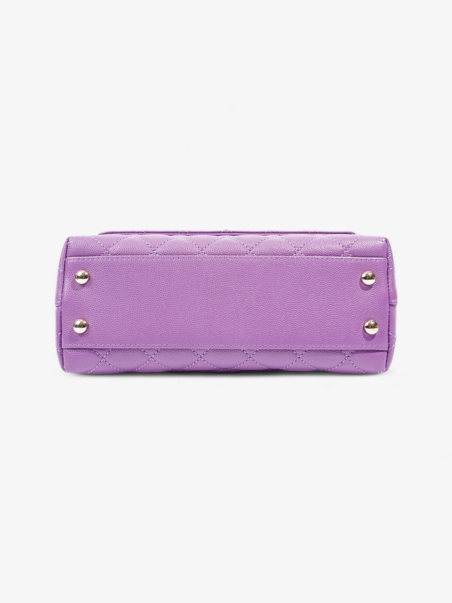 Chanel Coco Handle Flap Purple Caviar Leather Mini Image 5