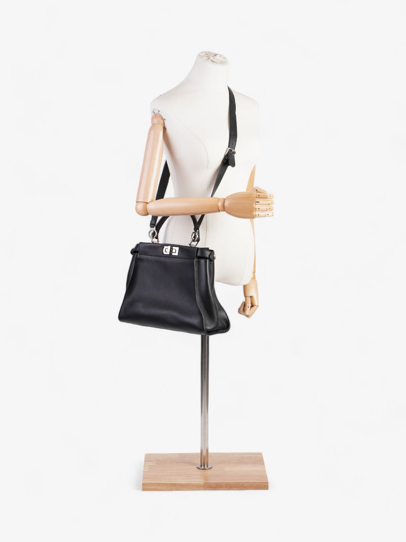  Fendi Peekaboo  Black Lambskin Leather Medium