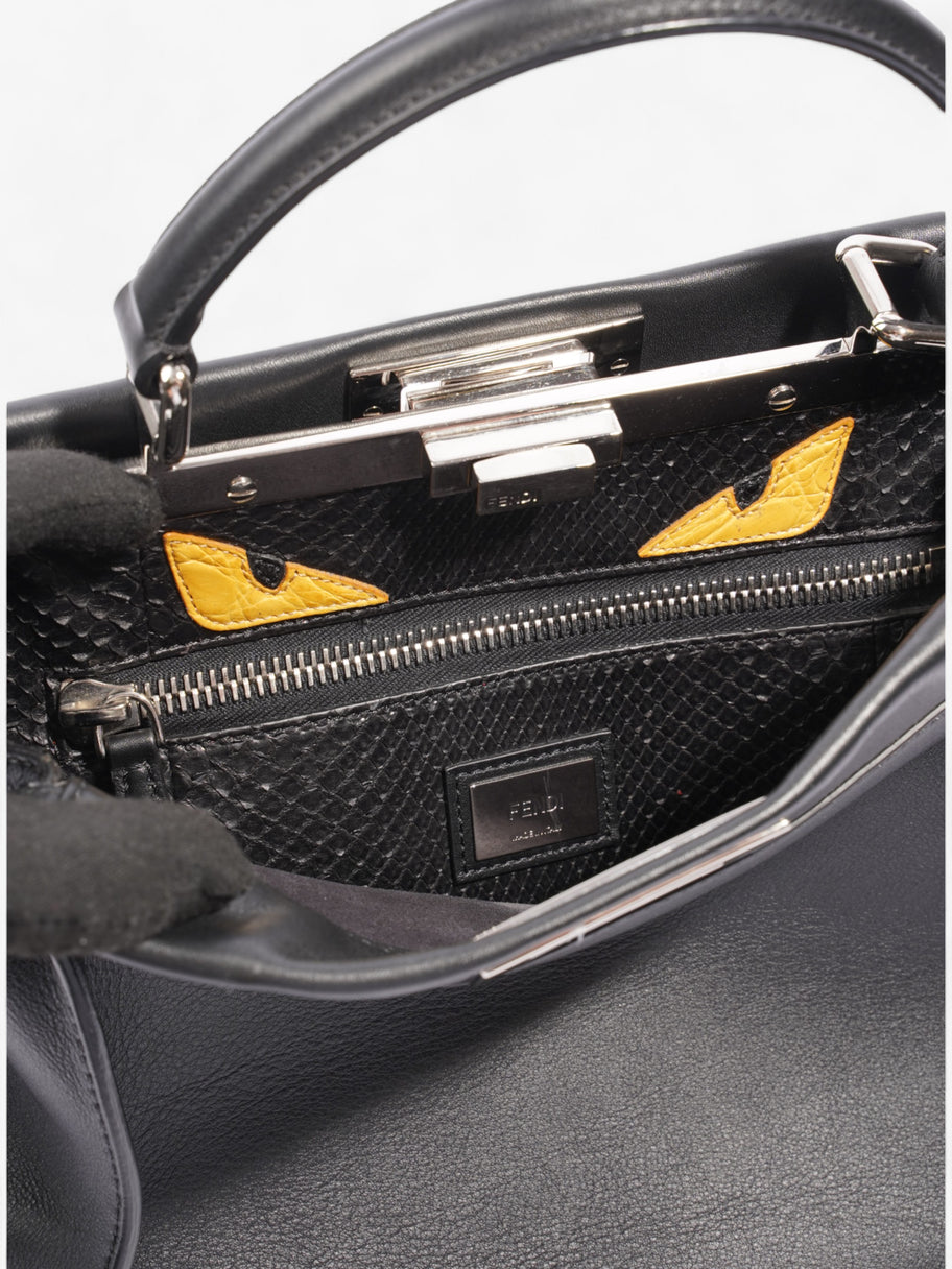 Fendi Peekaboo  Black Lambskin Leather Medium Image 8