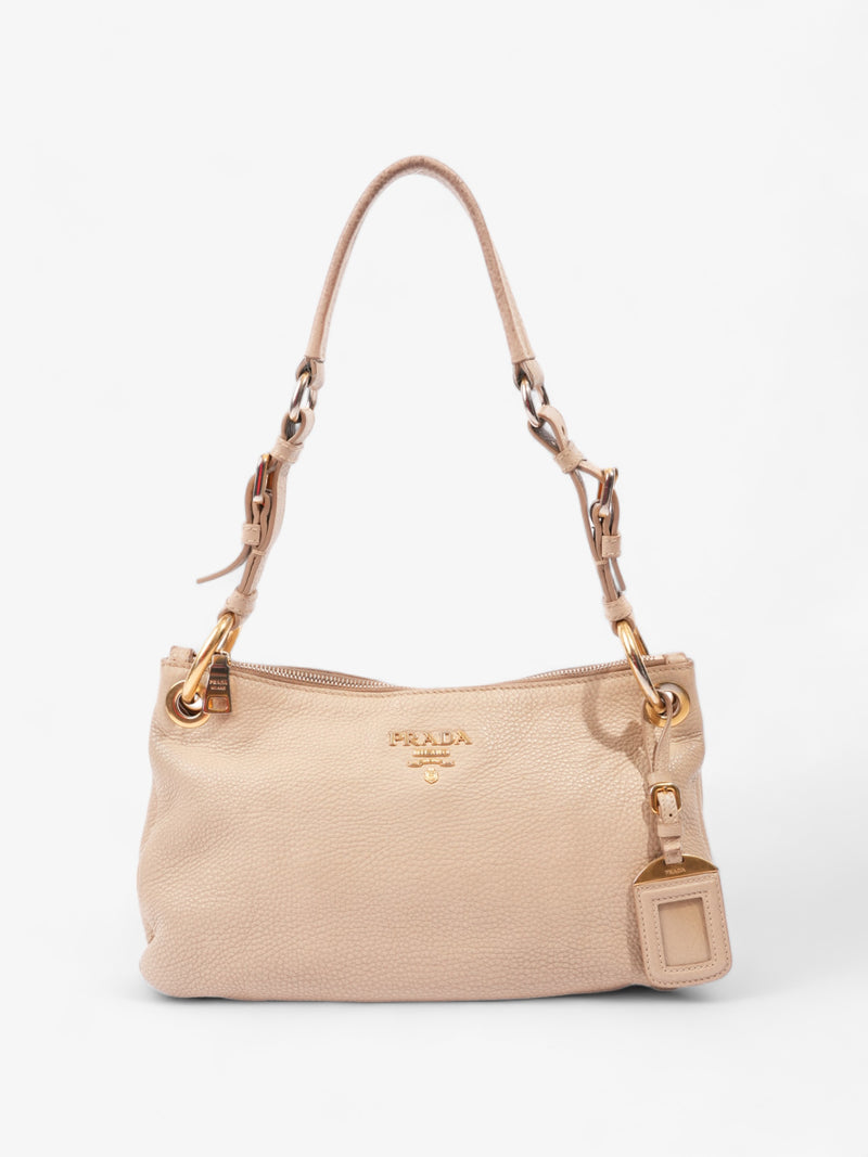  Prada Belted Zipped Beige Leather Medium