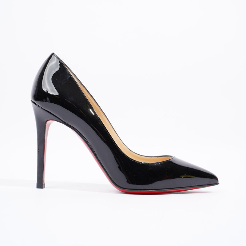  Christian Louboutin Pigalle 100 Black Patent Leather EU 37 UK 4