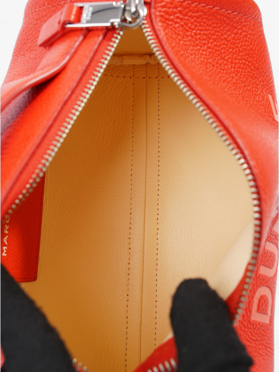 The Duffle Electric Orange Grained Leather Image 7