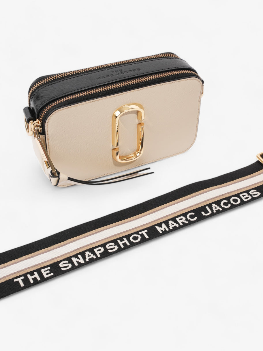 Marc Jacobs The Snapshot Bag Cream / Black Leather Image 7