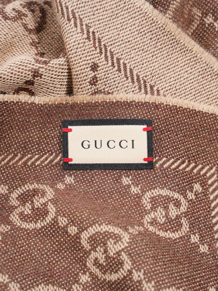 Gucci GG Jacquard Scarf GG Supreme Wool Image 4