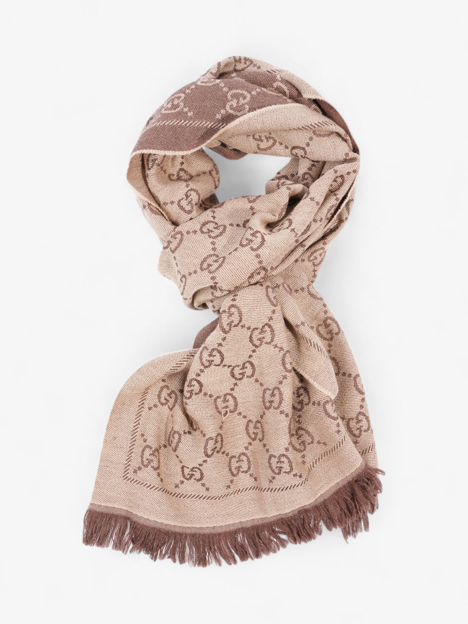 Gucci GG Jacquard Scarf GG Supreme Wool Image 5