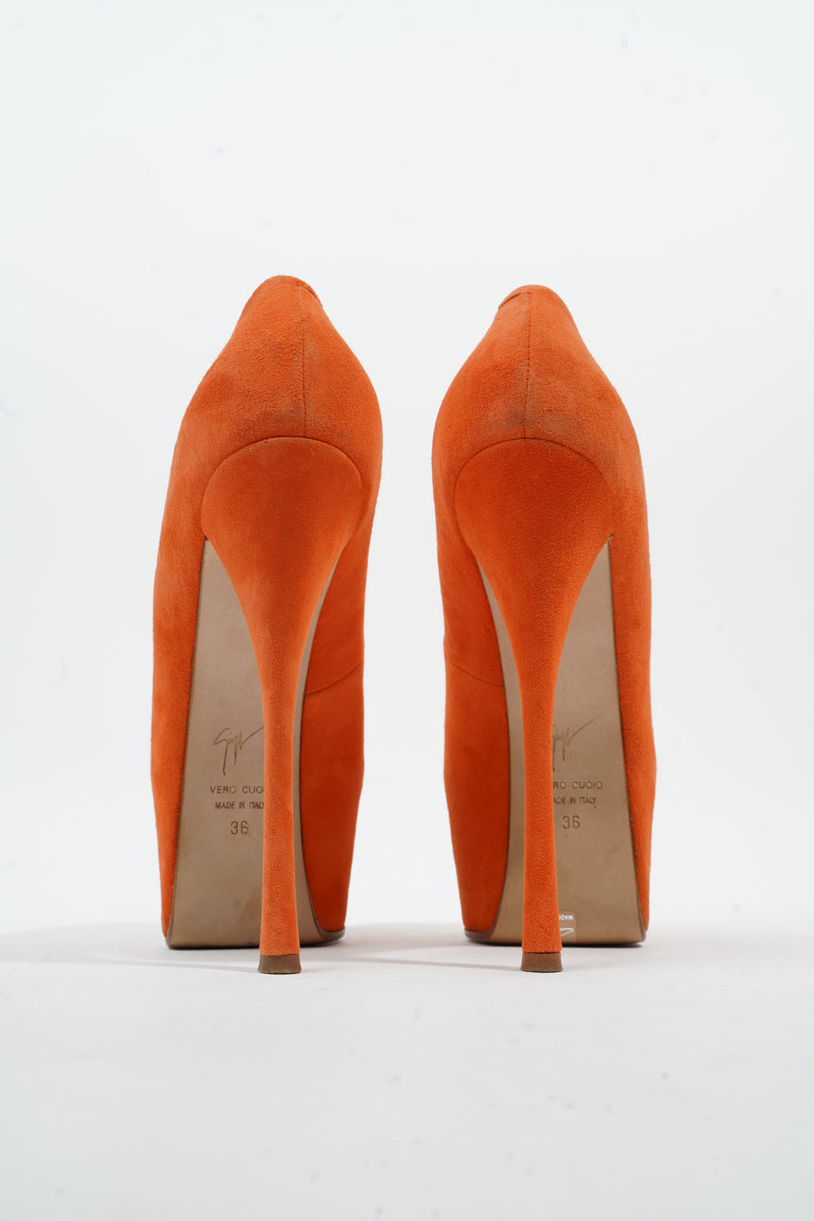 Peep Toe Heel 140 Orange Suede EU 36 UK 3 Image 6