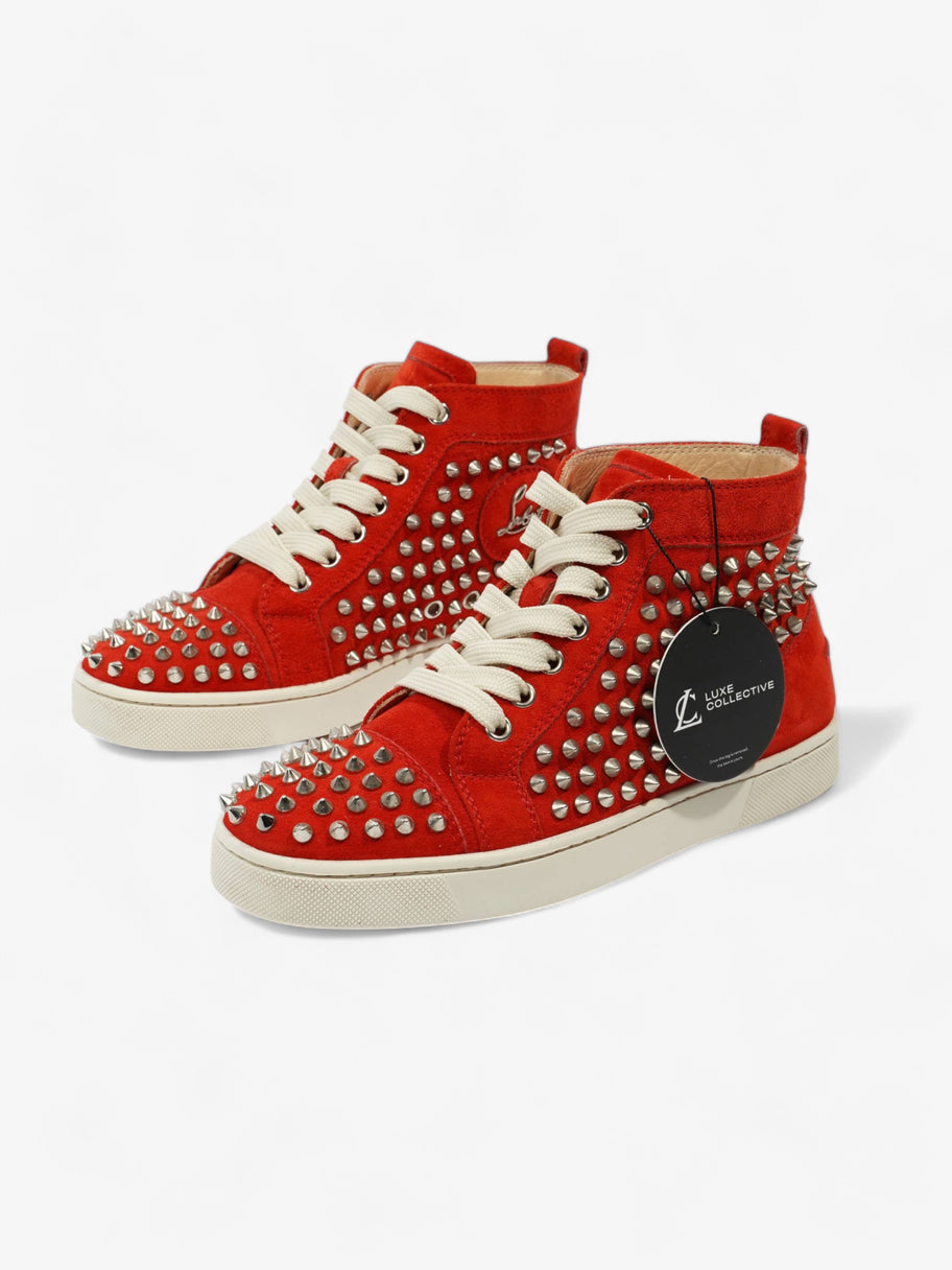 Christian Louboutin Louis Junior Spike Red Suede EU 36 UK 3 Image 9