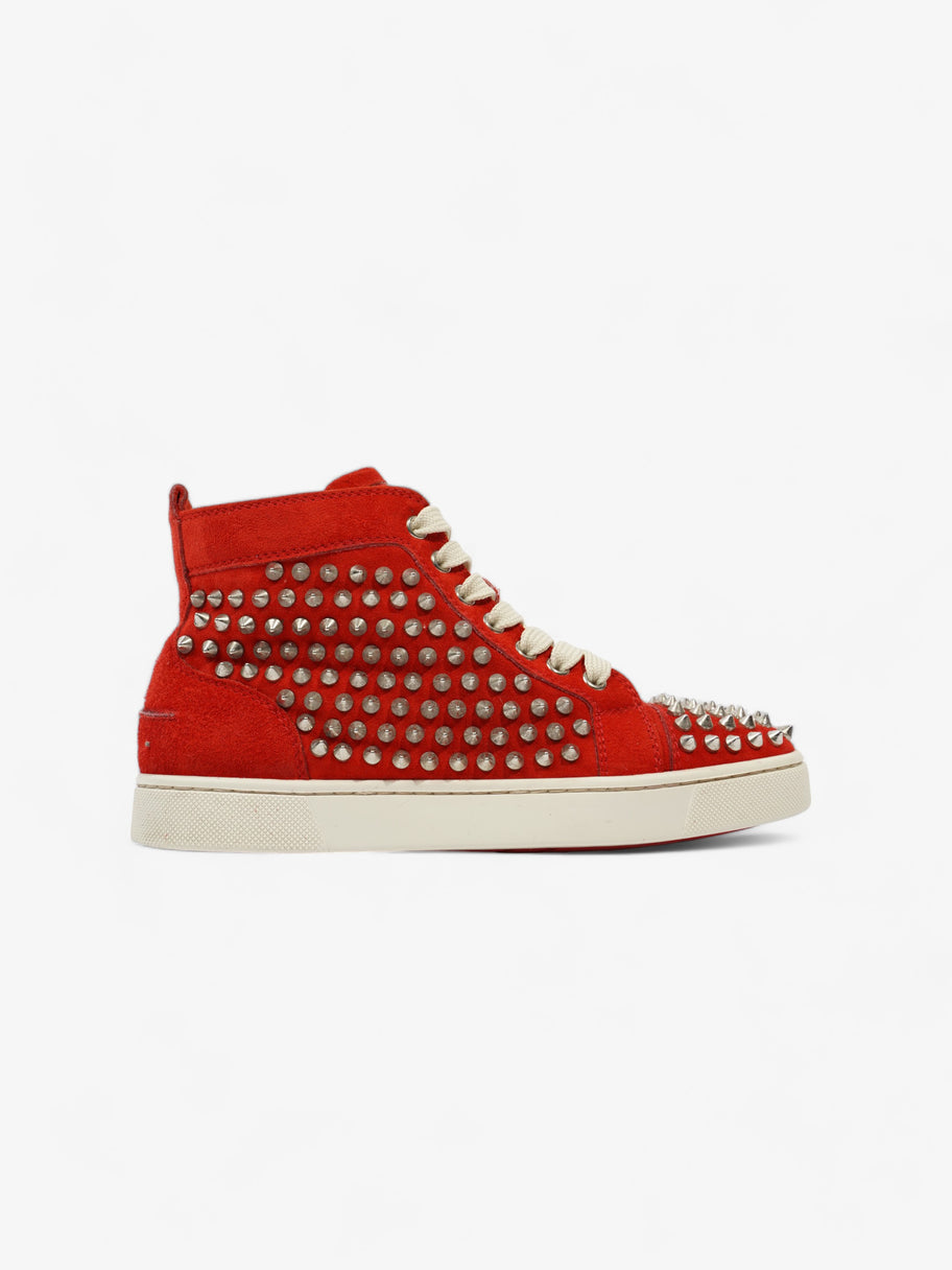 Christian Louboutin Louis Junior Spike Red Suede EU 36 UK 3 Luxe Collective