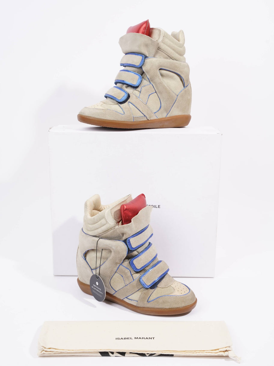 Isabel Marant Bekett Ecru / Blue Suede EU 36 UK 3 Image 10