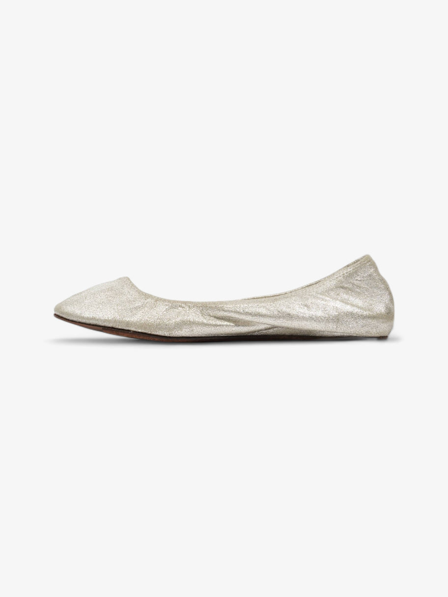 Ballet Flat Silver Leather EU 37 UK 4 Image 3