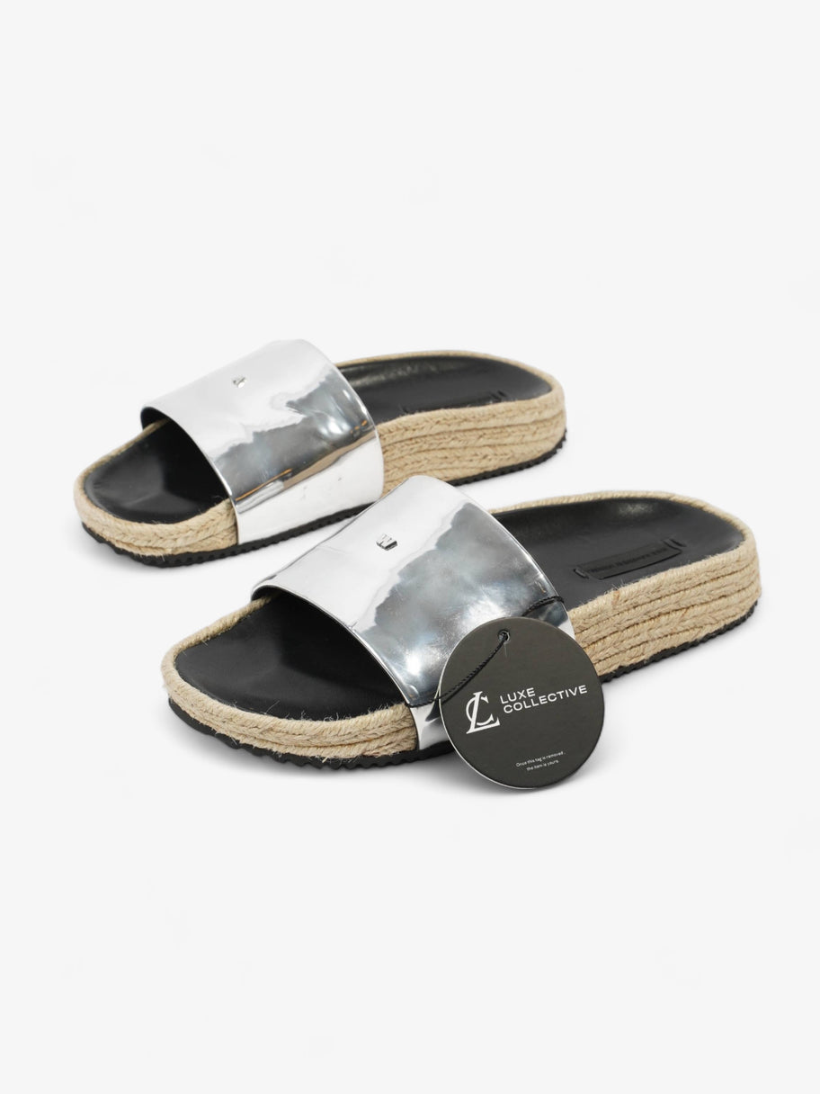 Alexander Wang Slide Silver Patent Leather EU 36.5 UK 3.5 Image 9