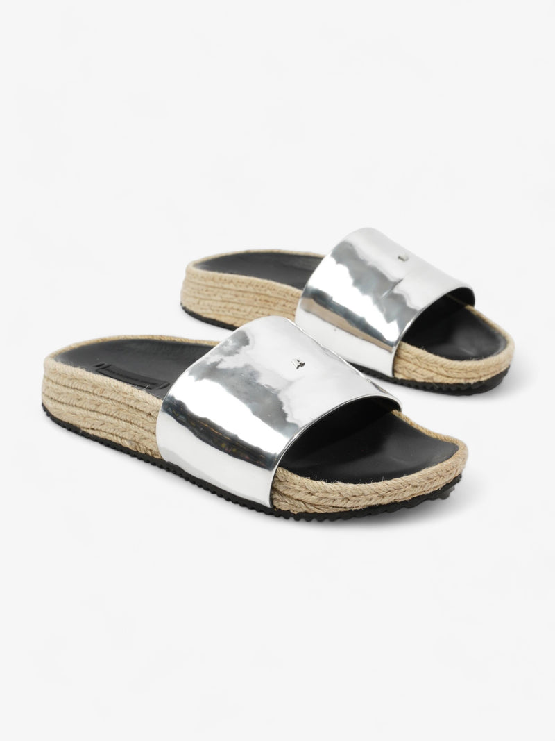  Alexander Wang Slide Silver Patent Leather EU 36.5 UK 3.5