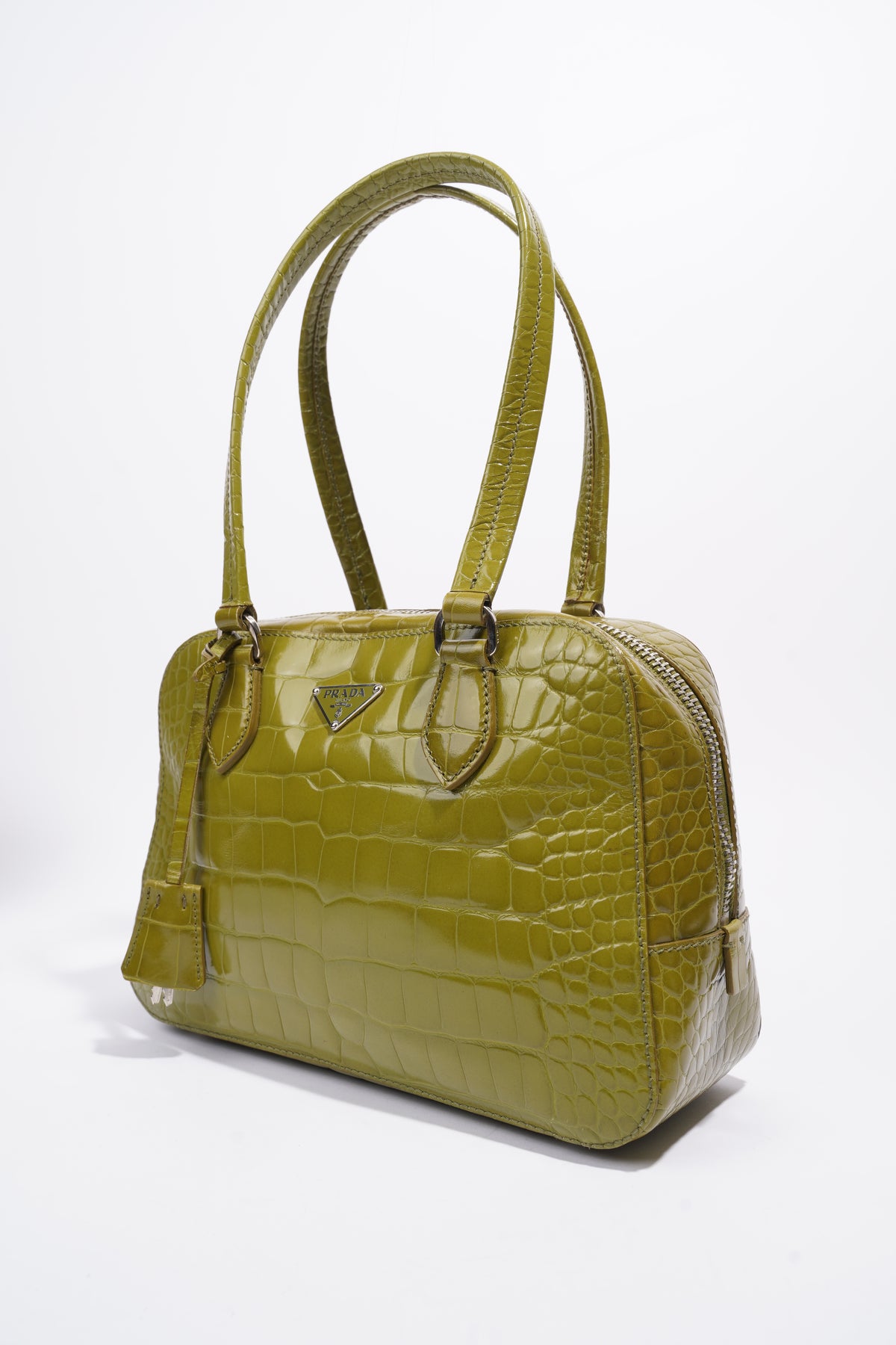 Prada green hot sale crocodile bag