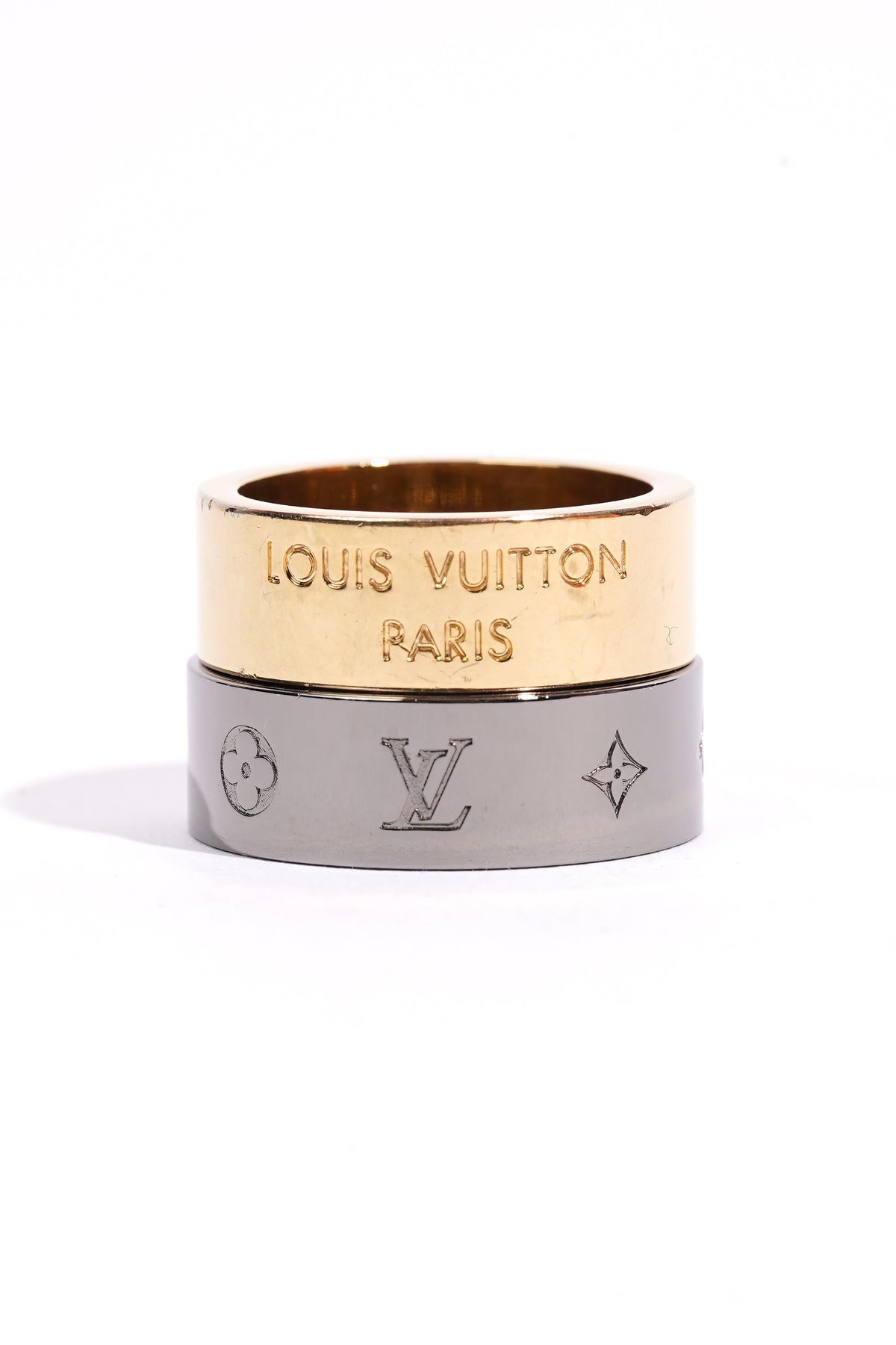 Louis Vuitton Instinct Set Of 2 Rings Gold / Grey Base Metal Medium – Luxe  Collective