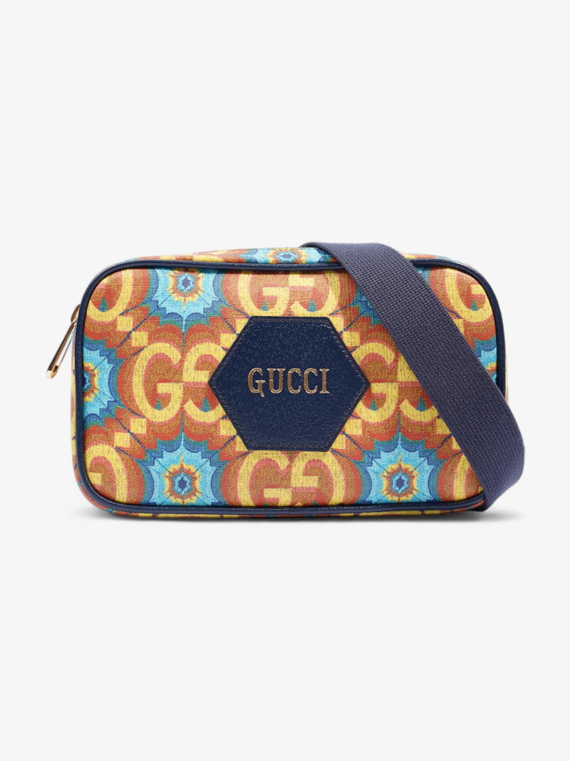  Gucci Kaleidoscope 100 Belt Bag Blue / Orange / Yellow Canvas