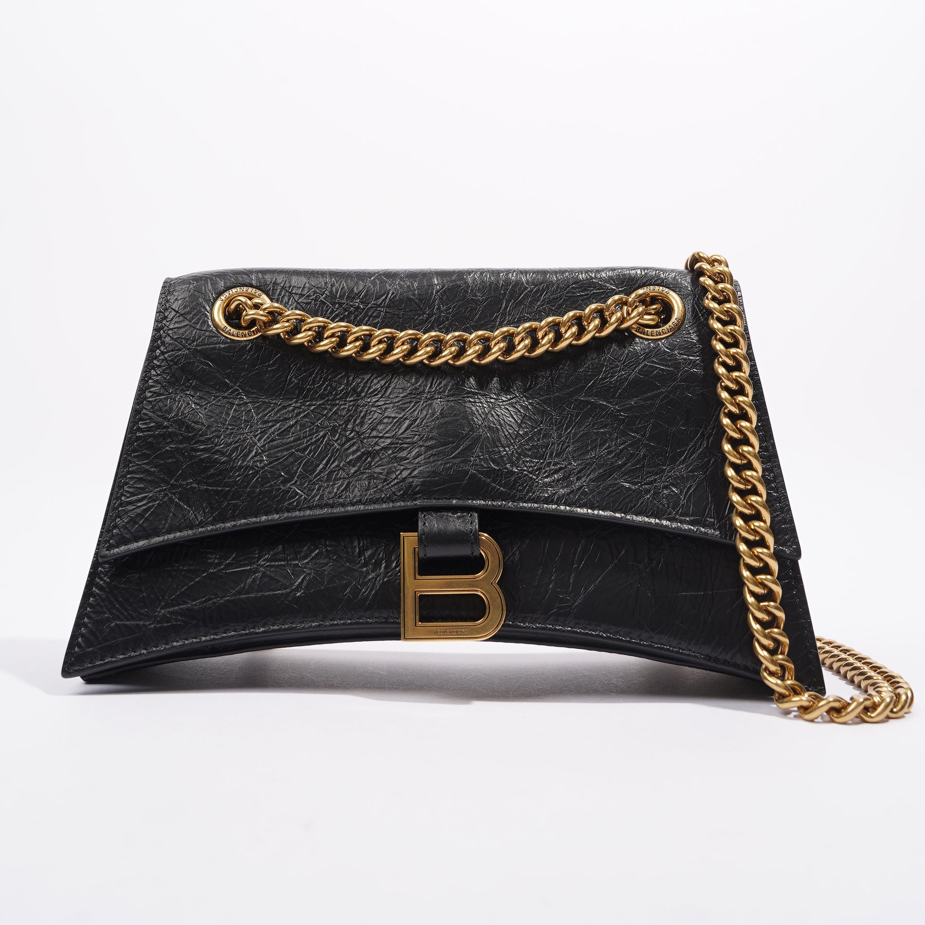 Women's Crush Medium Chain Bag Quilted in Black | Balenciaga GB