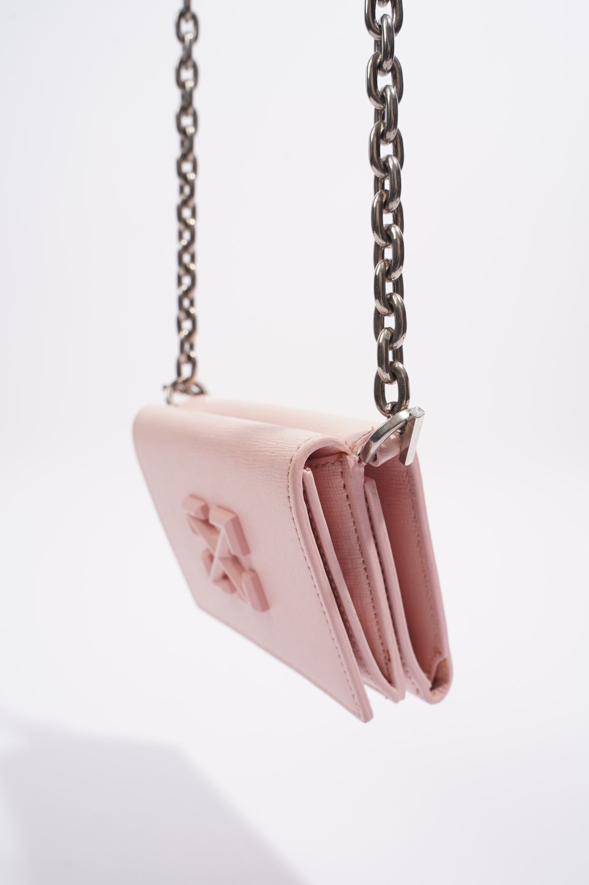 Off White Jitney Wallet Pink Leather ref.1045881 - Joli Closet