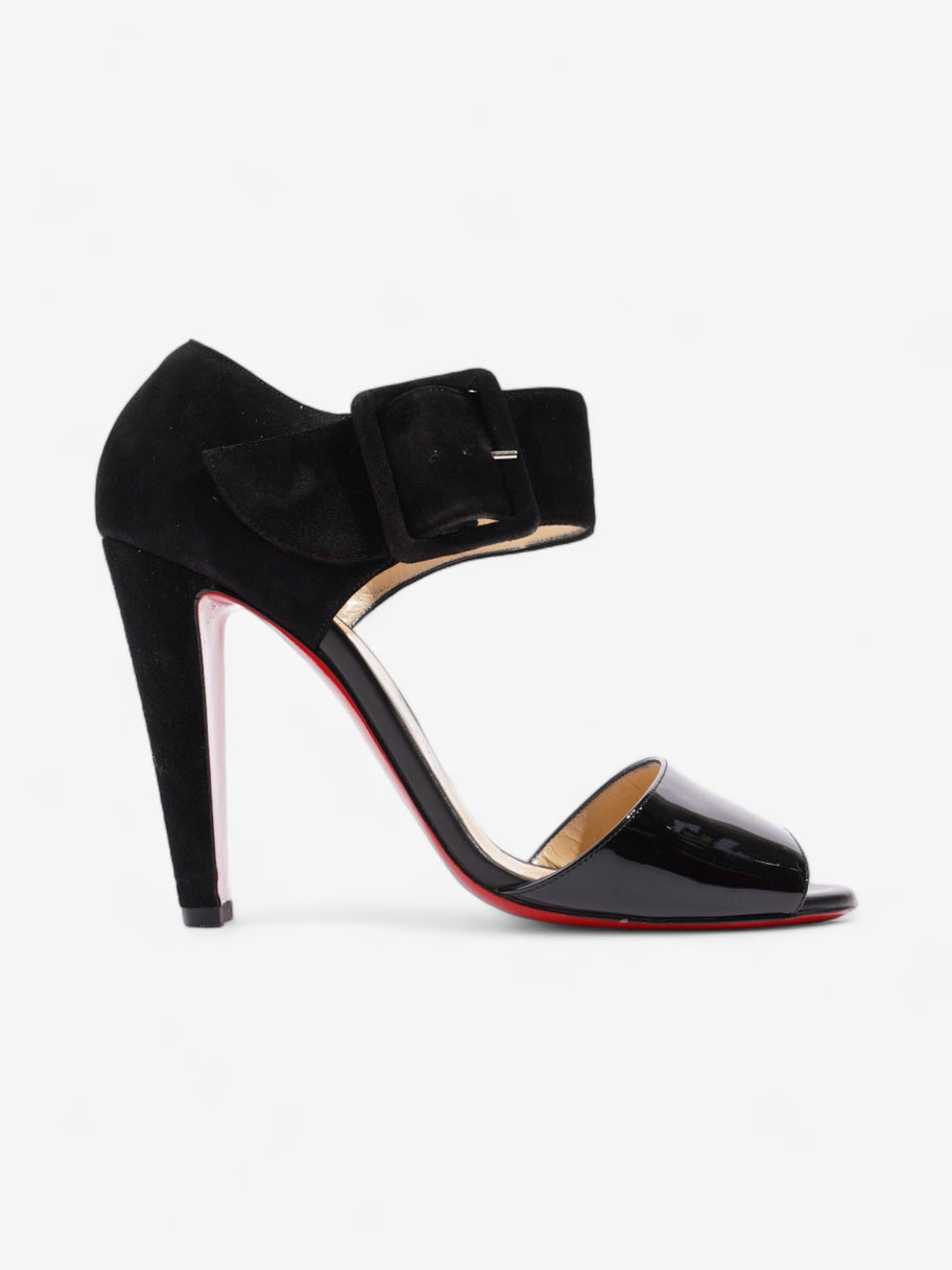 Christian Louboutin Buckle Sandal 110mm Black Suede EU 39.5 UK 6.5 Image 1