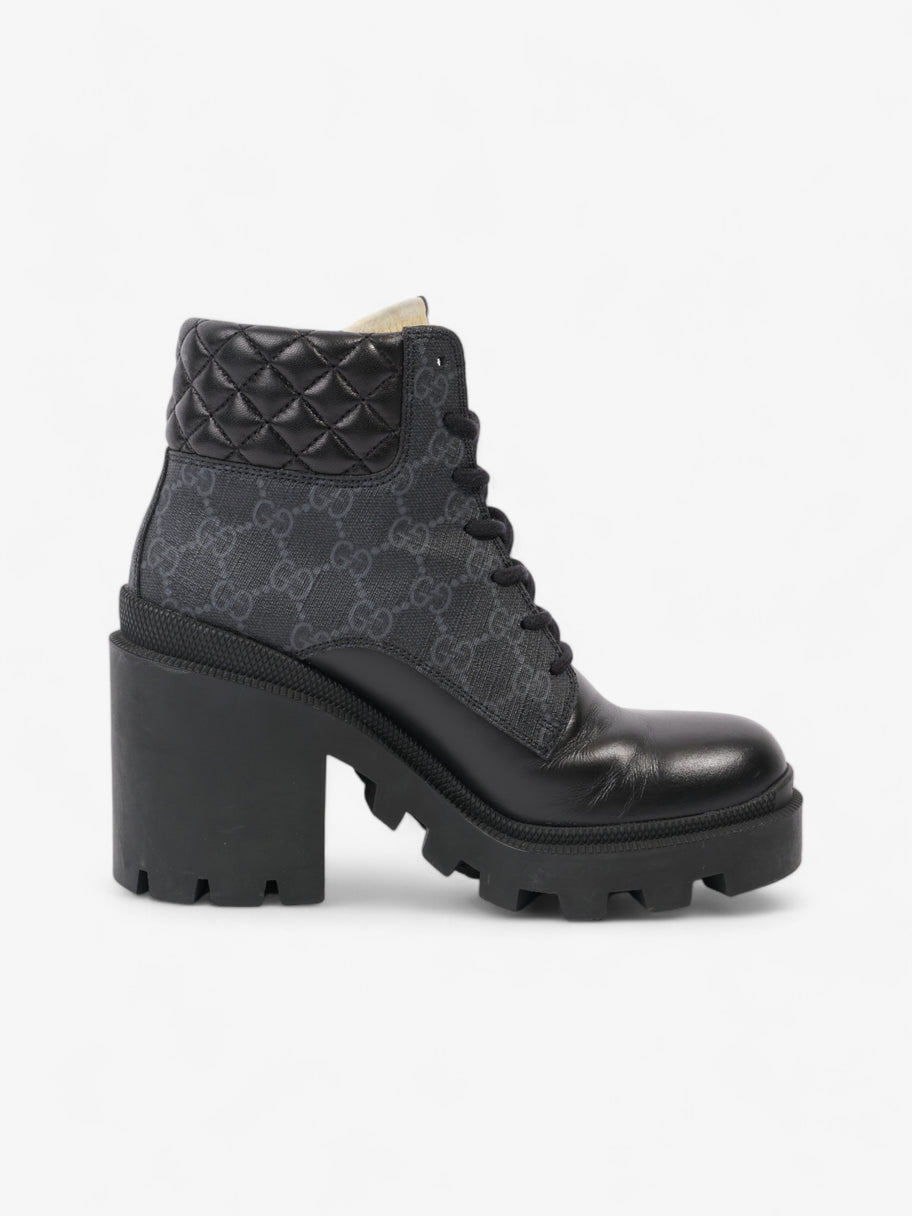 Gucci GG Trip Supreme Boots 90 Black / Grey Leather EU 37 UK 4 Image 4