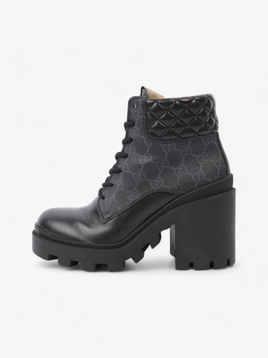 Gucci GG Trip Supreme Boots 90 Black / Grey Leather EU 37 UK 4 Image 5