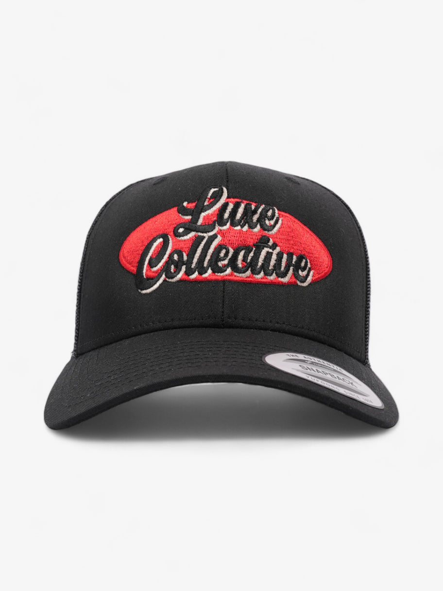 Luxe Collective Logo Trucker Cap Black / Red Polyester Image 1