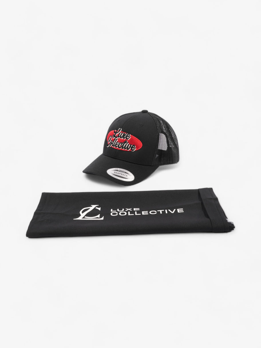 Luxe Collective Logo Trucker Cap Black / Red Polyester Image 8