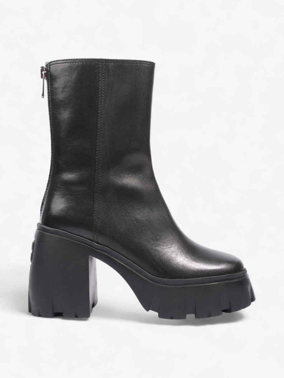 Miu Miu Platform Leather Boots  100 Black Leather EU 38 UK 5 Image 1