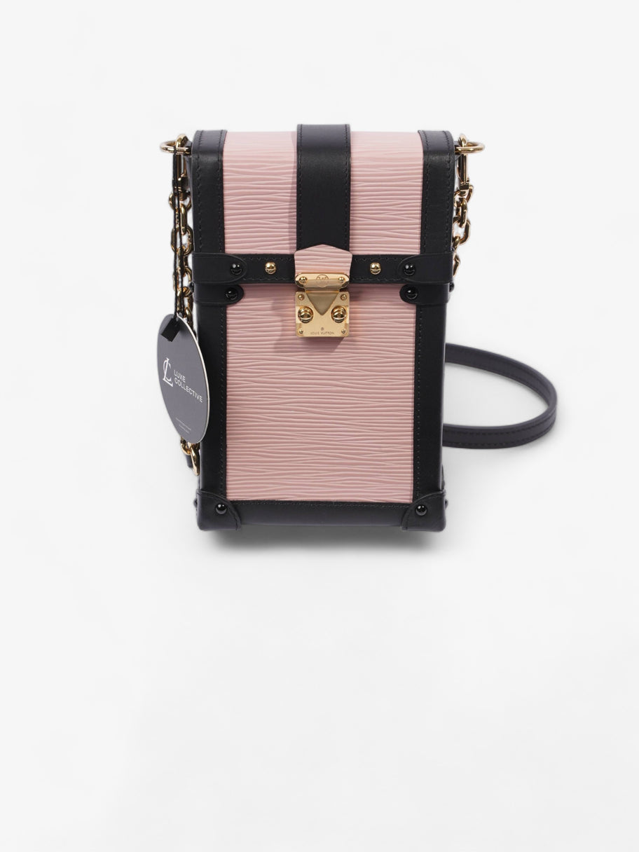 Vertical Trunk Pouch Pink / Black Epi Leather Image 9