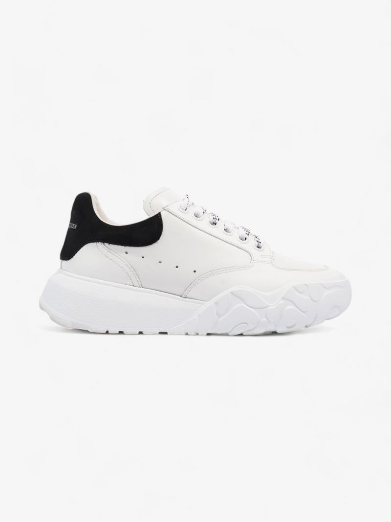  Alexander McQueen Oversized Court Sneakers White / Black Tab Leather EU 36.5 UK 3.5