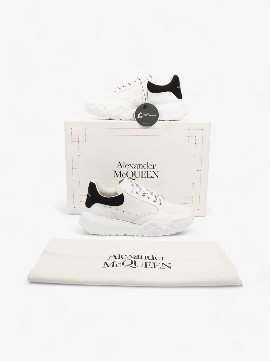 Alexander McQueen Oversized Court Sneakers White / Black Tab Leather EU 36.5 UK 3.5 Image 10