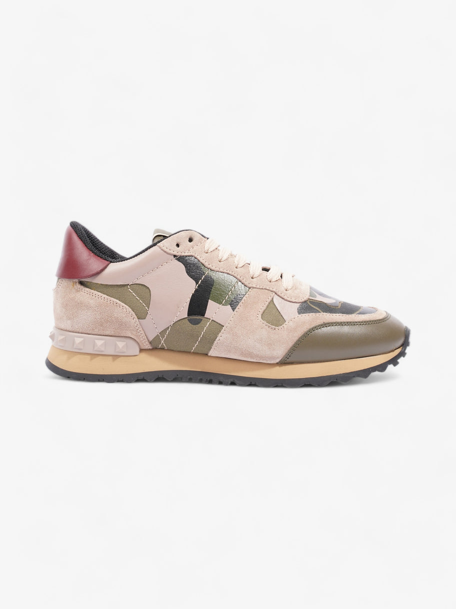 Valentino Rockrunner Sneakers Khaki / Pink / Black Suede EU 37.5 UK 4.5 Image 1