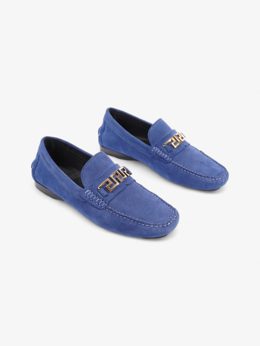 Versace Driver Loafers Navy Blue Suede EU 41 UK 8 Image 2