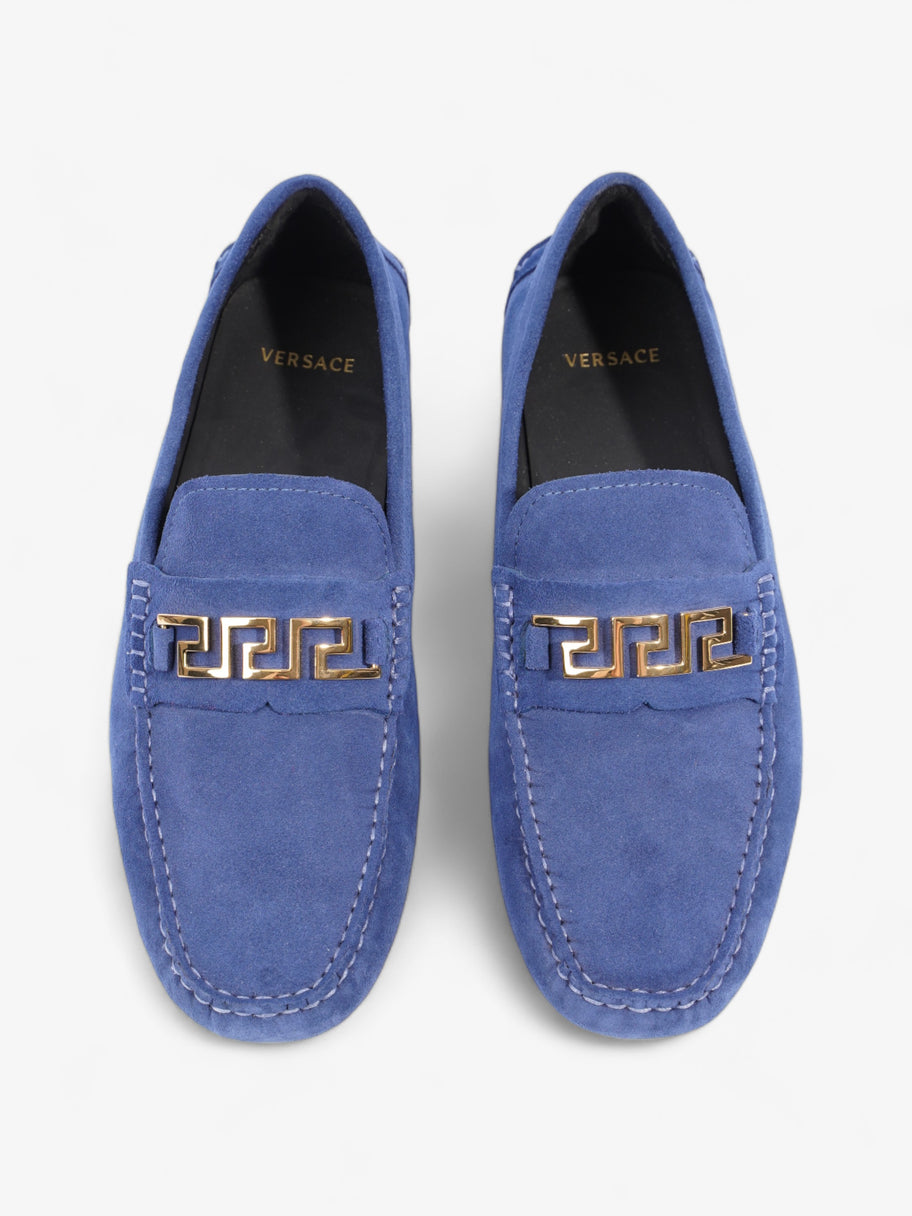 Versace Driver Loafers Navy Blue Suede EU 41 UK 8 Image 8