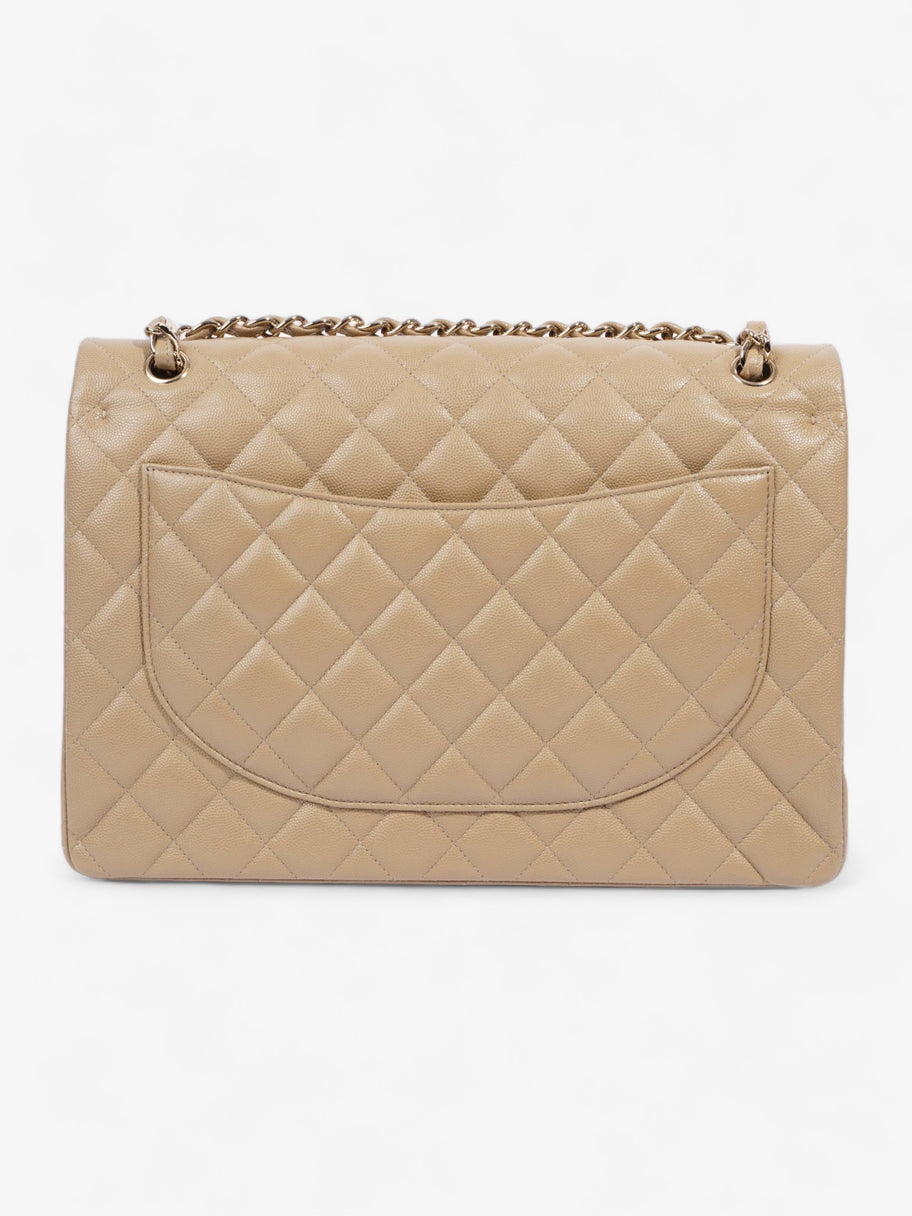 Chanel Classic Flap Mustard Caviar Leather Maxi Image 5