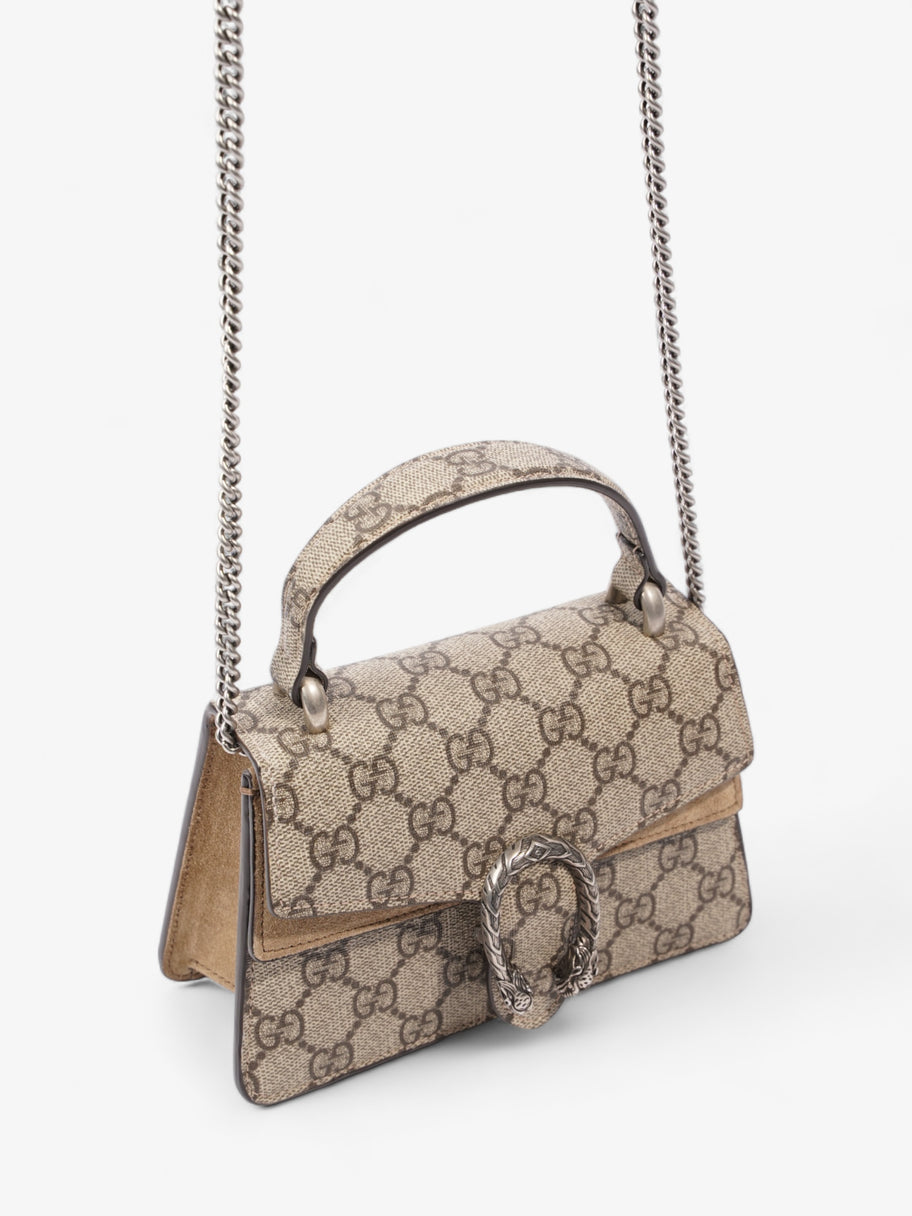 Gucci Mini Dionysus Top Handle Beige And Ebony GG Supreme Coated Canvas Image 7