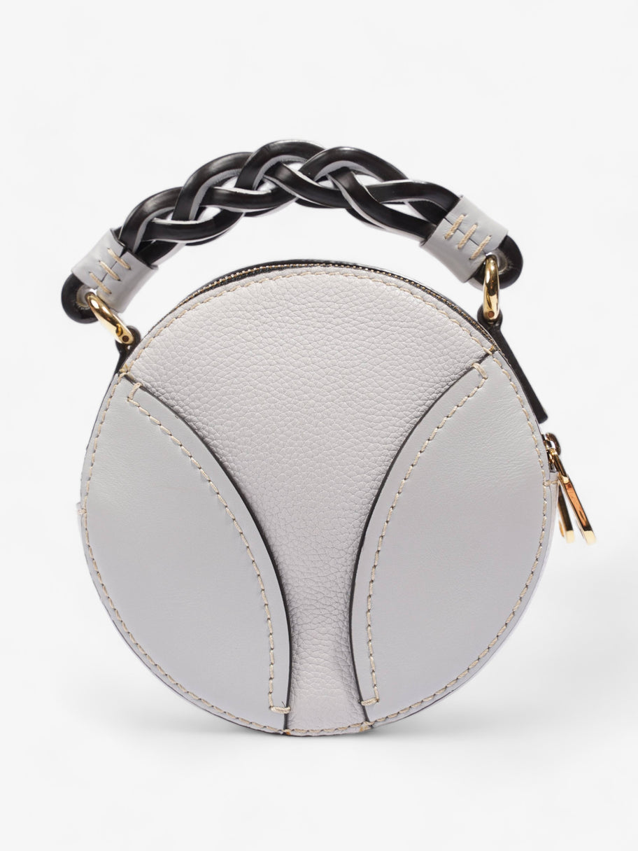 Mini Round Daria Light Grey Leather Image 4