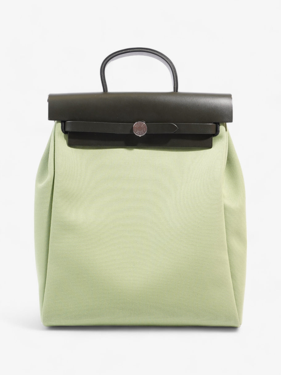 Hermes Herbag Backpack Green Canvas Luxe Collective