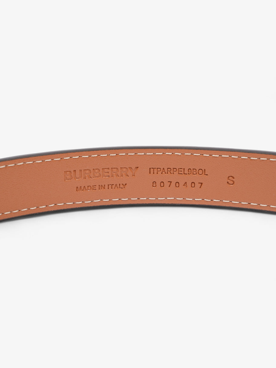 Burberry TB Belt Vintage Check / Light Gold Canvas Small (87cm) Image 3