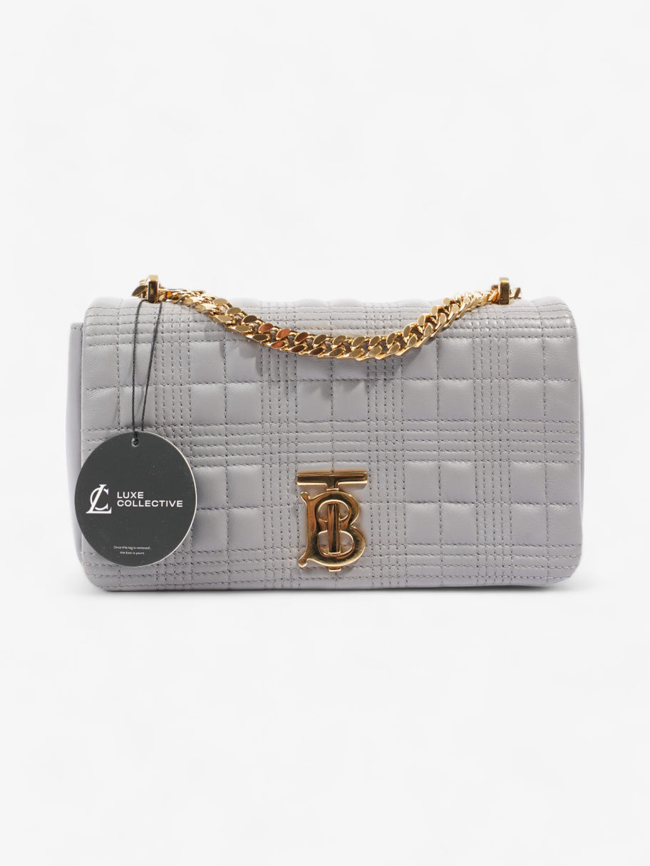 Burberry Lola Bag Grey Lambskin Leather Small Image 8