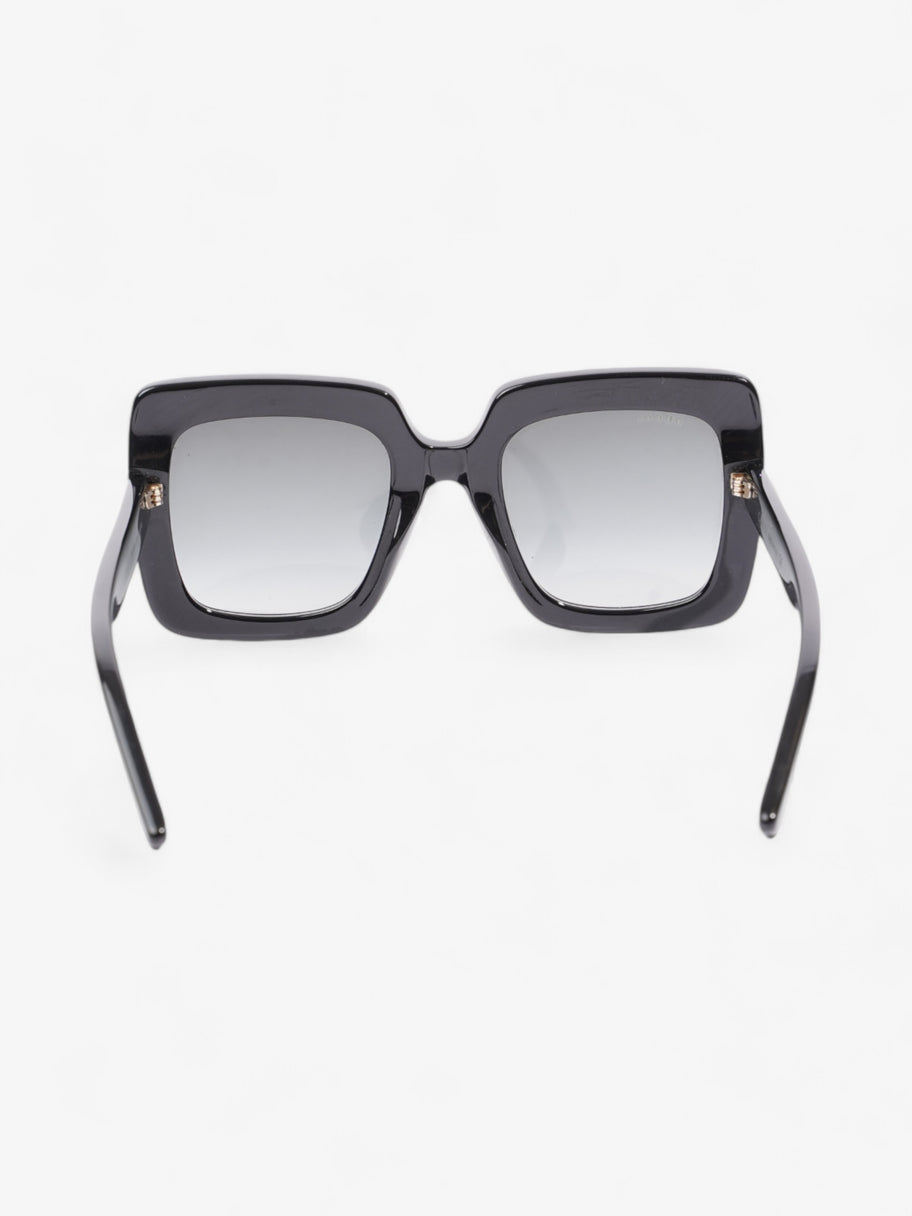 Gucci Oversized Square Sunglasses Black / Gold Acetate 145mm Image 3