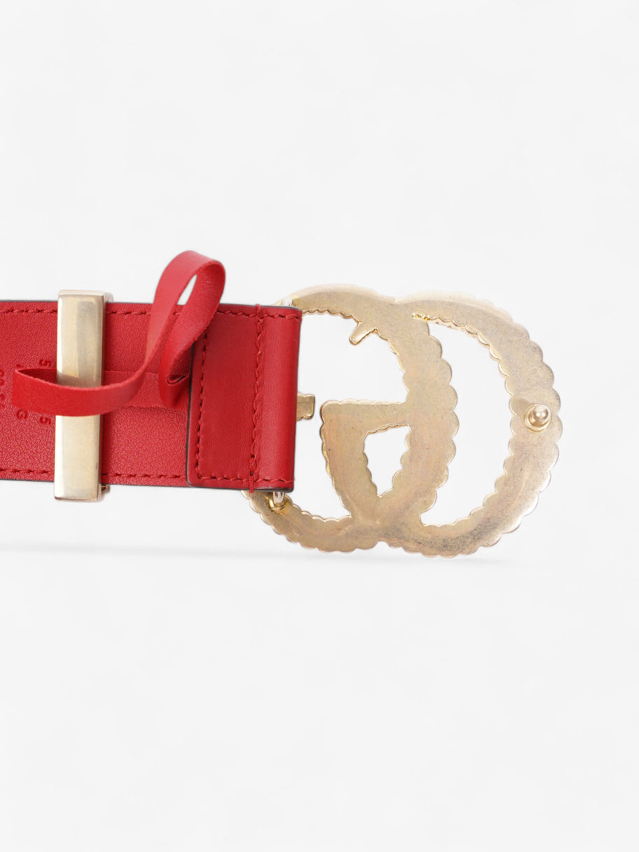 Gucci Torchon GG Marmont Belt Red / Gold Leather 90cm / 36