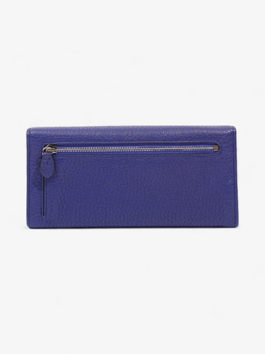 Mulberry Tree Continental Wallet Blue Goatskin Leather Image 2