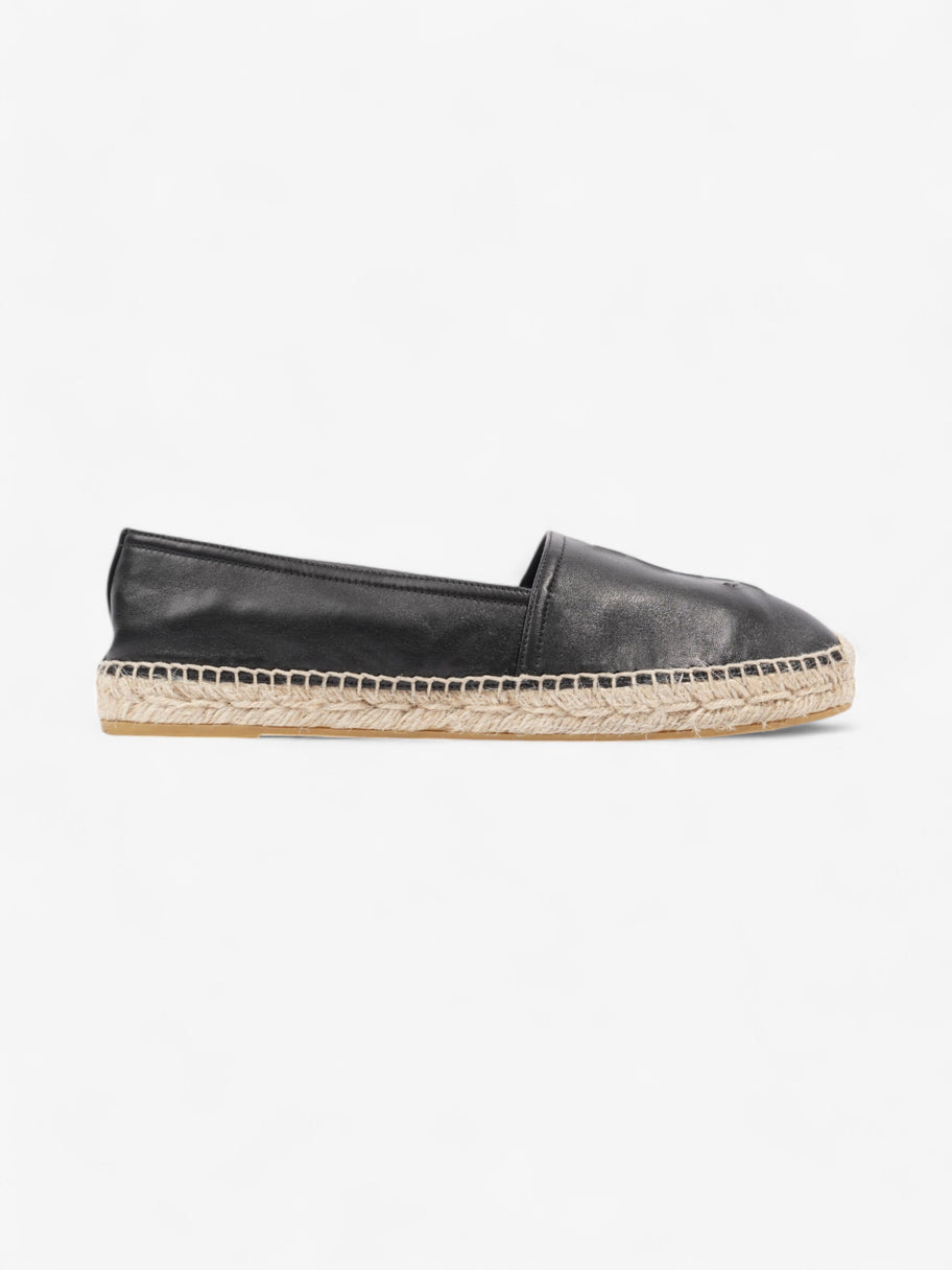 Saint Laurent YSL Espadrilles Black Leather EU 40 UK 7 Image 1