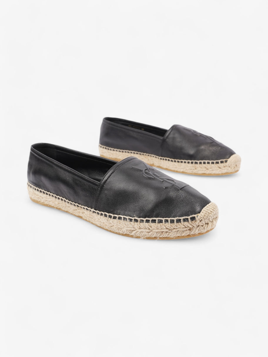 Saint Laurent YSL Espadrilles Black Leather EU 40 UK 7 Image 2