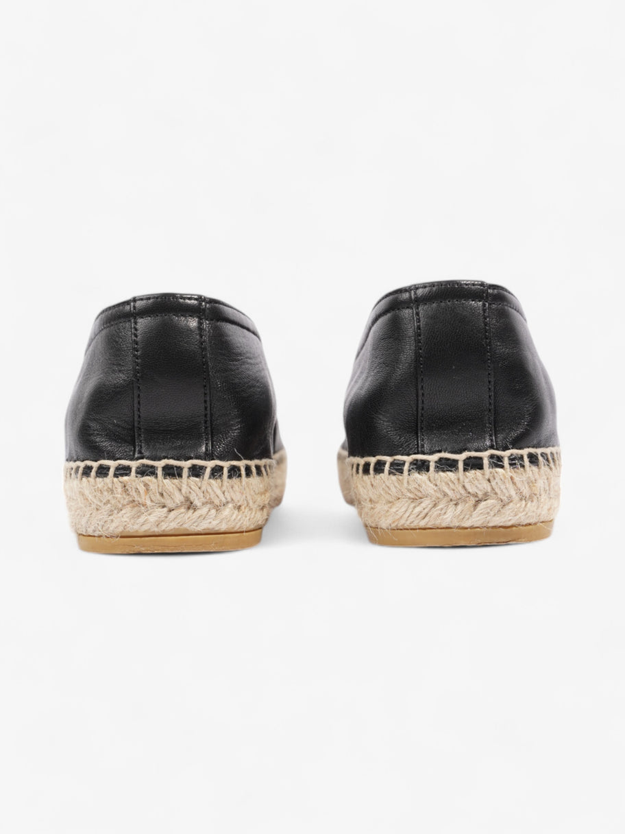 Saint Laurent YSL Espadrilles Black Leather EU 40 UK 7 Image 6