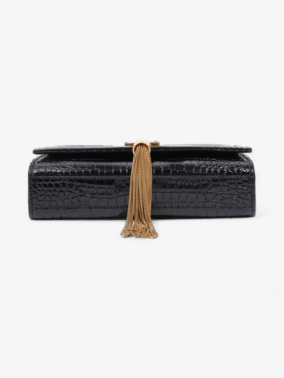 Saint Laurent Kate Tassle Bag Black Embossed Leather Small Image 6