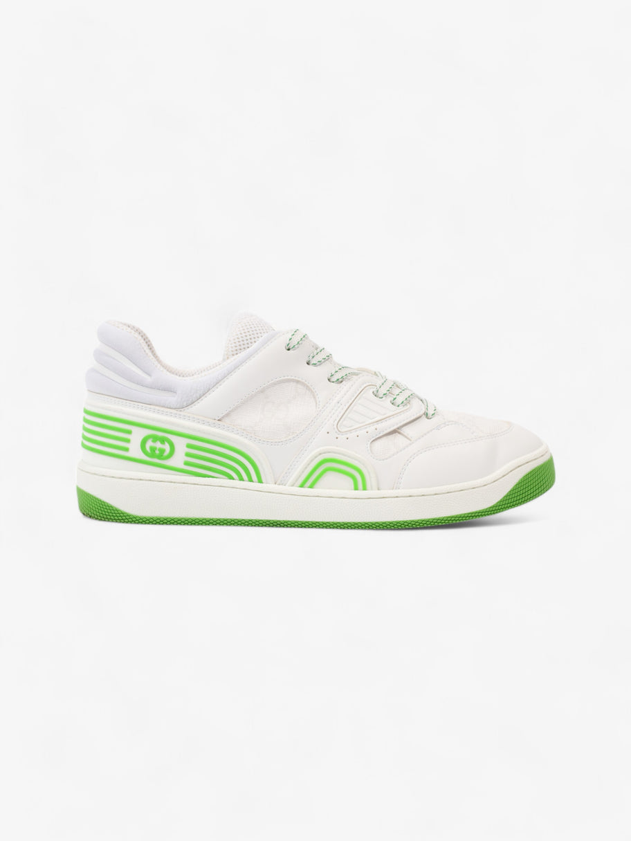 Gucci Basket Sneakers White  / Green Canvas EU 38 UK 5 Image 1