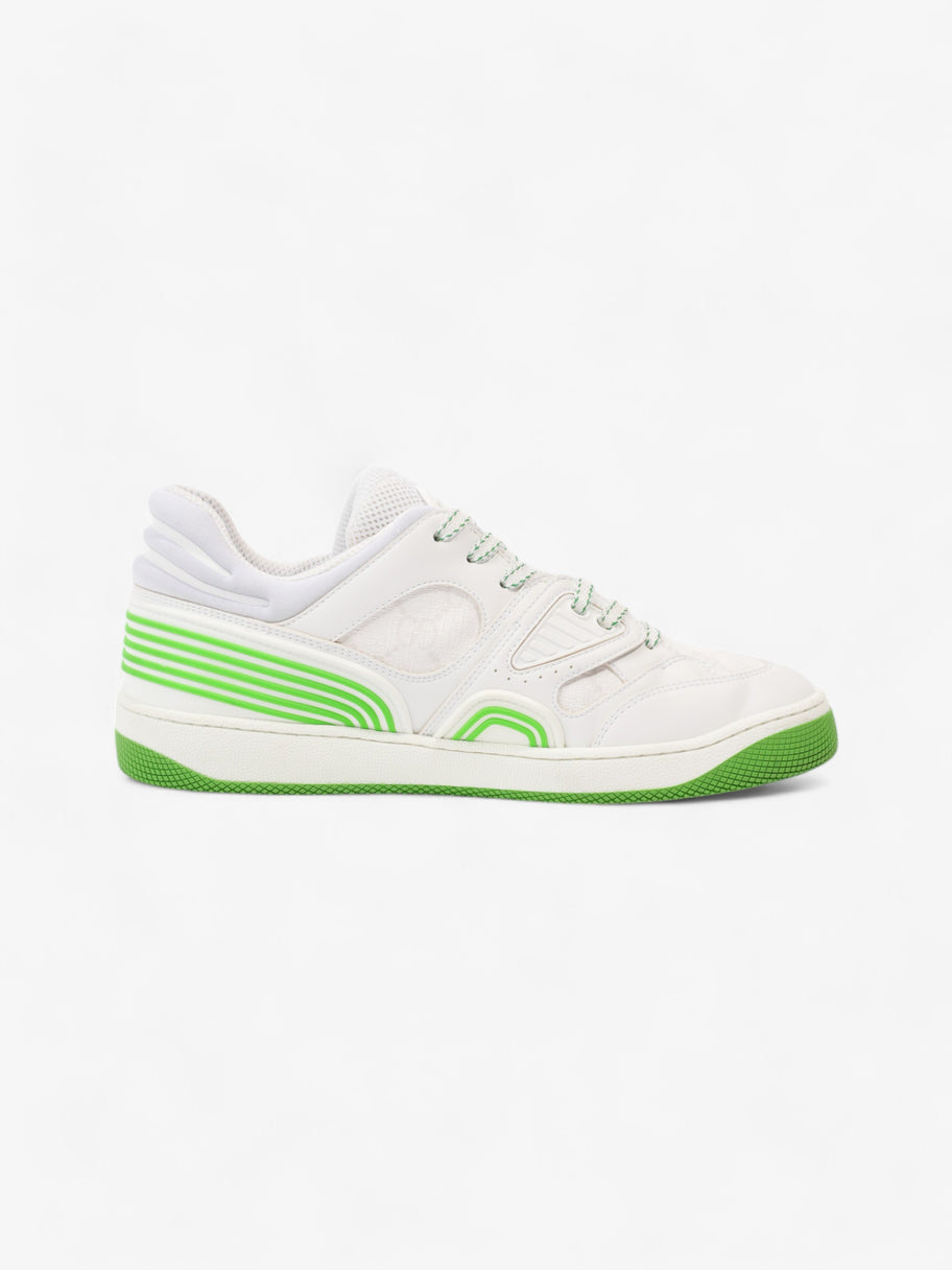 Gucci Basket Sneakers White  / Green Canvas EU 38 UK 5 Image 4