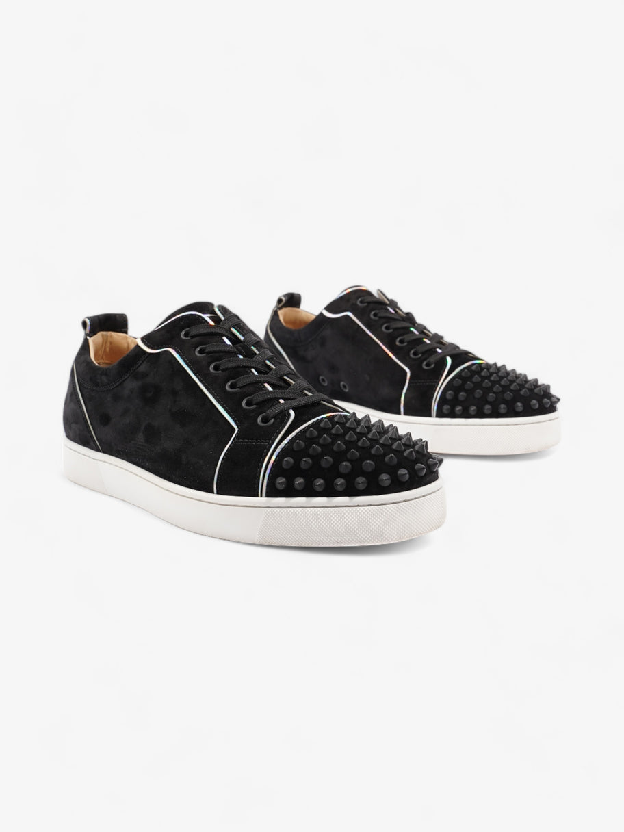 Christian Louboutin Louis Junior Spikes Sneakers Black / Iridescent Suede EU 45 UK 11 Image 2